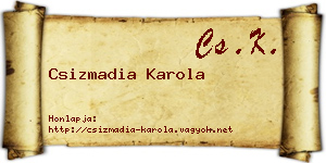 Csizmadia Karola névjegykártya